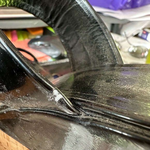 Prada Black Patent Leather n Cork Platform sandal. - Picture 7 of 7